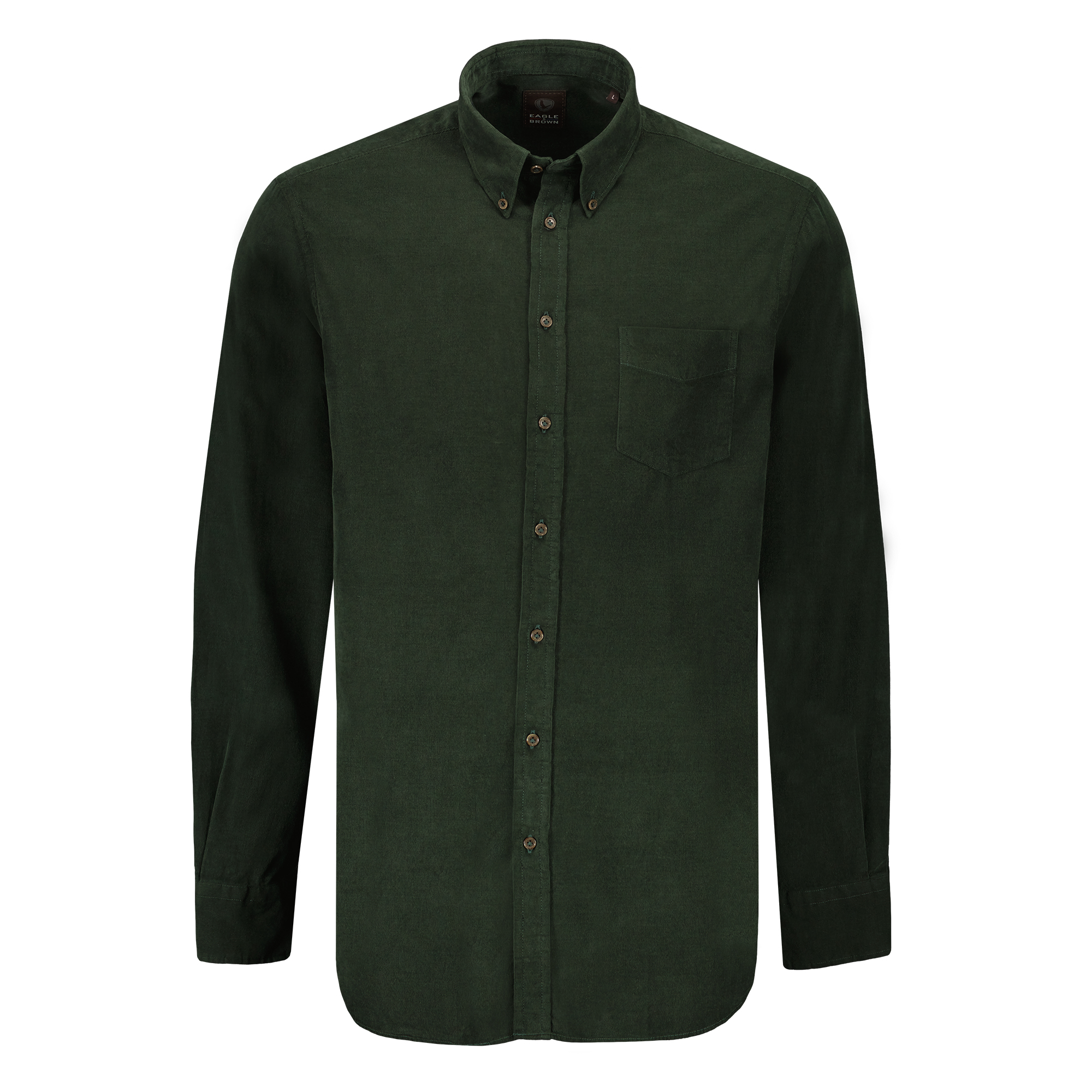 Eagle&Brown - ultrafine corduroy overhemd groen - L - Heren