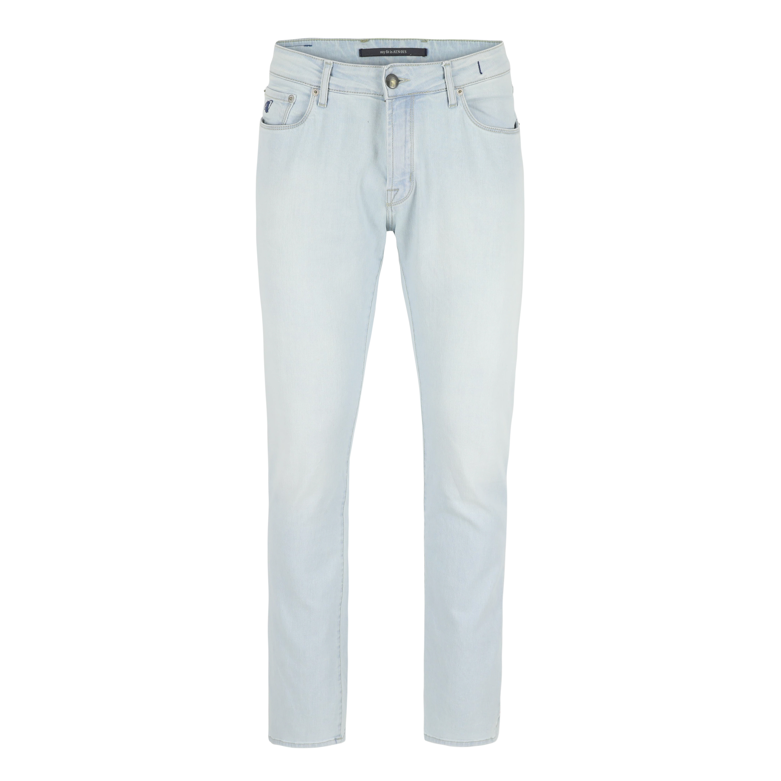 Atelier Noterman - jeans in blauwe denim in used wassing - 36/34 - Heren