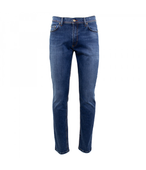 Duetz 1857 5-Pocket Stretch Jeans Denim Blauw
