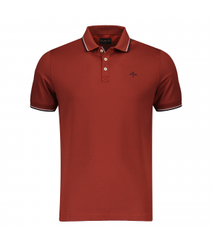 Duetz 1857 Polo Quick-dry Stretch Met Accent Bruin
