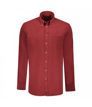 Stretch Piqué Overhemd Rood