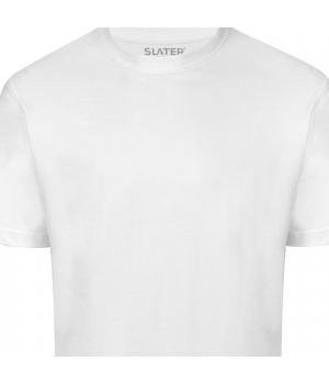 Slater T-shirt Basic Ronde Hals 2-pack Wit