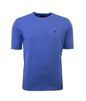 Duetz 1857 Gebreid Katoenen T-shirt Blauw
