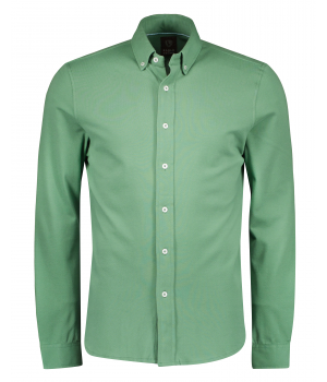 Fine Piqué Overhemd Groen