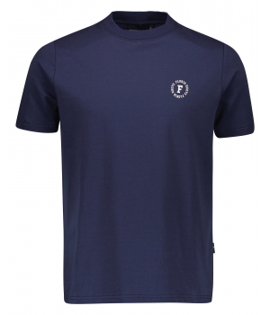 Floris Duetz Basic Stretch T-shirt met Logo Navy