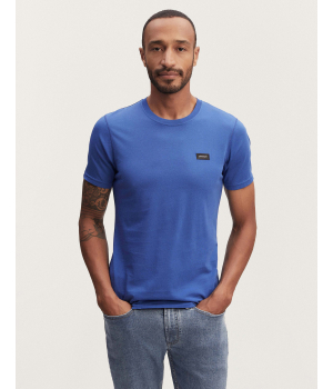 Denham Slim Tee Model Jersey T-shirt Bright Cobalt