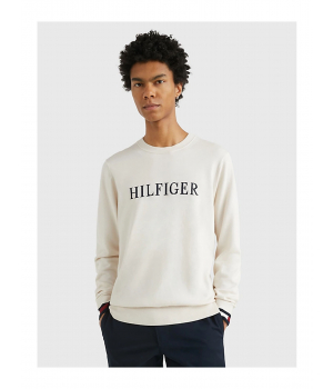 Tommy Hilfiger Flag Cuff Sweater Feather White