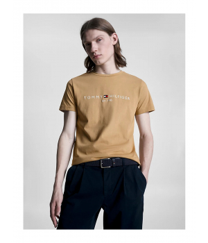 Tommy Hilfiger Slim Fit T-shirt met Logo Classic Khaki