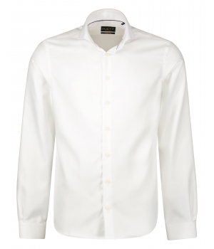 Duetz 1857 Strijkvrij Katoenen Dress Overhemd Wit