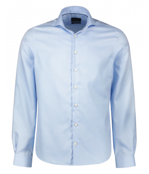 Duetz 1857 Strijkvrij Katoenen Dress Overhemd Lichtblauw