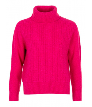 Uno Due Roll Neck Pull Soft Knit Pink