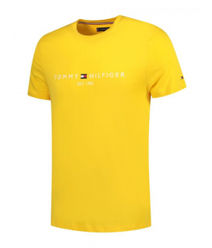 Tommy Hilfiger Slim Fit T-shirt met Logo Geel