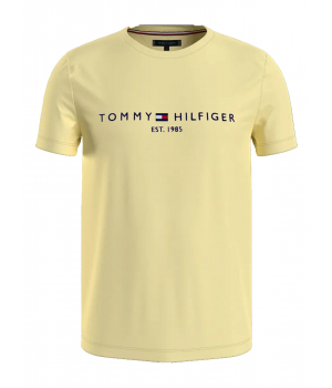Tommy Hilfiger Slim Fit T-shirt met Logo Lichtgeel