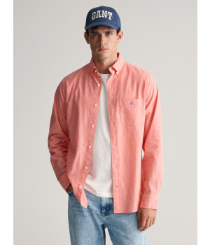 Gant Katoen Linnen Overhemd Sunset Pink