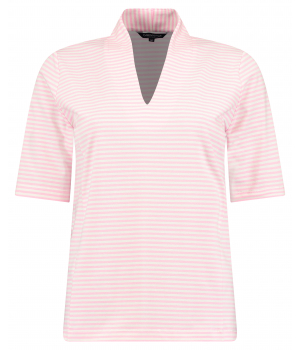 Bloomings Gestreept Shirt met Opstaande Kraag Roze