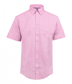 Button Down Overhemd Korte Mouw Roze