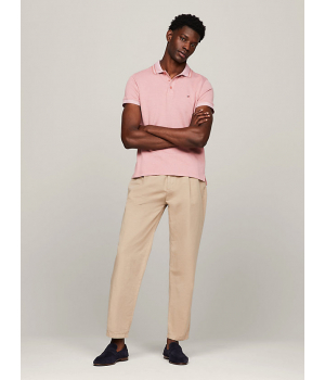 Tommy Hilfiger Mouliné Slim Fit Polo Teaberry Blossom