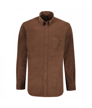Eagle & Brown ultrafine corduroy overhemd bruin