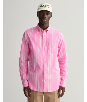 Gant Gestreept Oxford Overhemd Roze