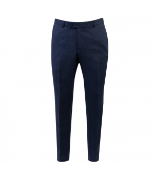 Duetz 1857 Mix & Match pantalon linnen uni donker blauw
