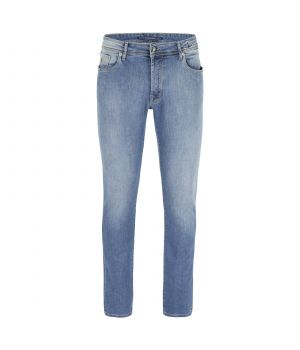 Jeans met Used Wassing Lichtblauw