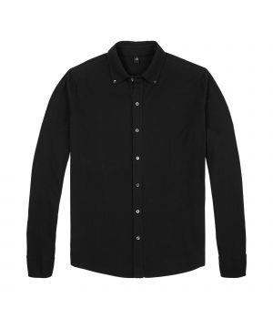 Wahts Overhemd Piqué Zwart