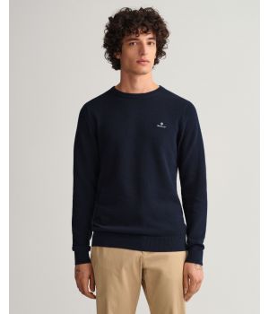 Gant Katoenen Sweater Evening Blue