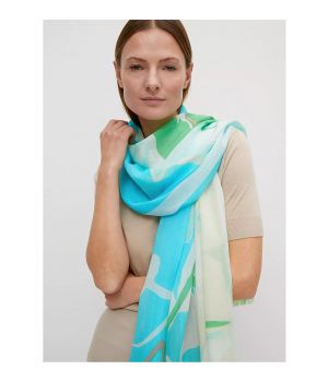 Sjaal met Print Turquoise