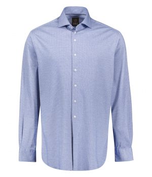 Casual Jersey Overhemd met Print Blauw