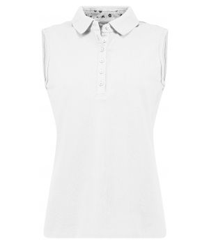 Bloomings Mouwloos Polo Shirt Wit