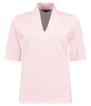 Bloomings Gestreept Shirt met Opstaande Kraag Roze