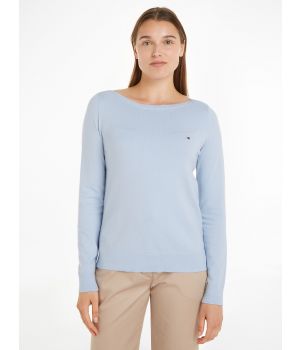 Jersey Boothals Sweater Breezy Blue