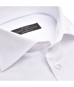 John Miller Strijkvrij Tailored Fit Overhemd Wit